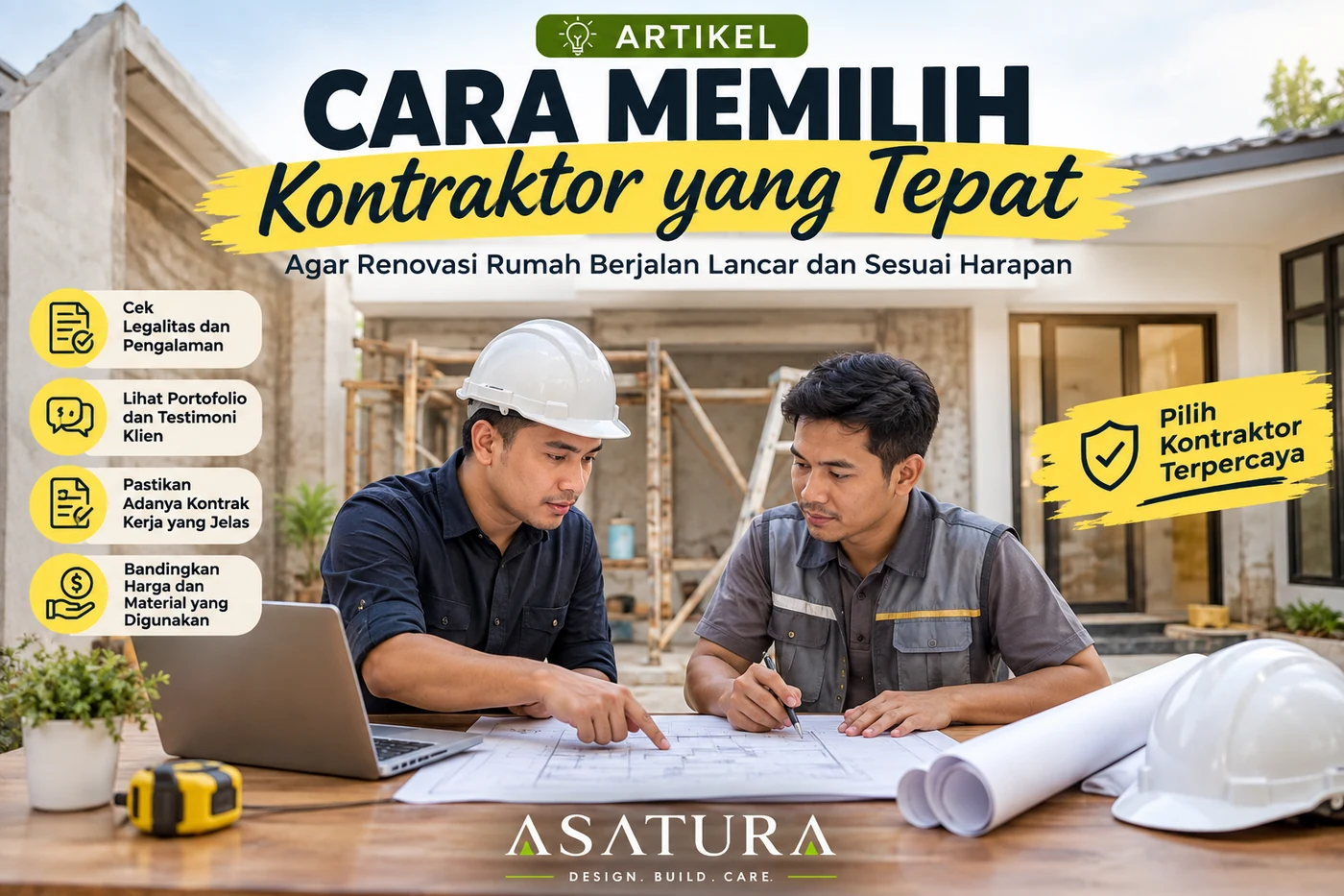 Cara memilih kontraktor yang tepat agar renovasi rumah berjalan lancar dan sesuai harapan