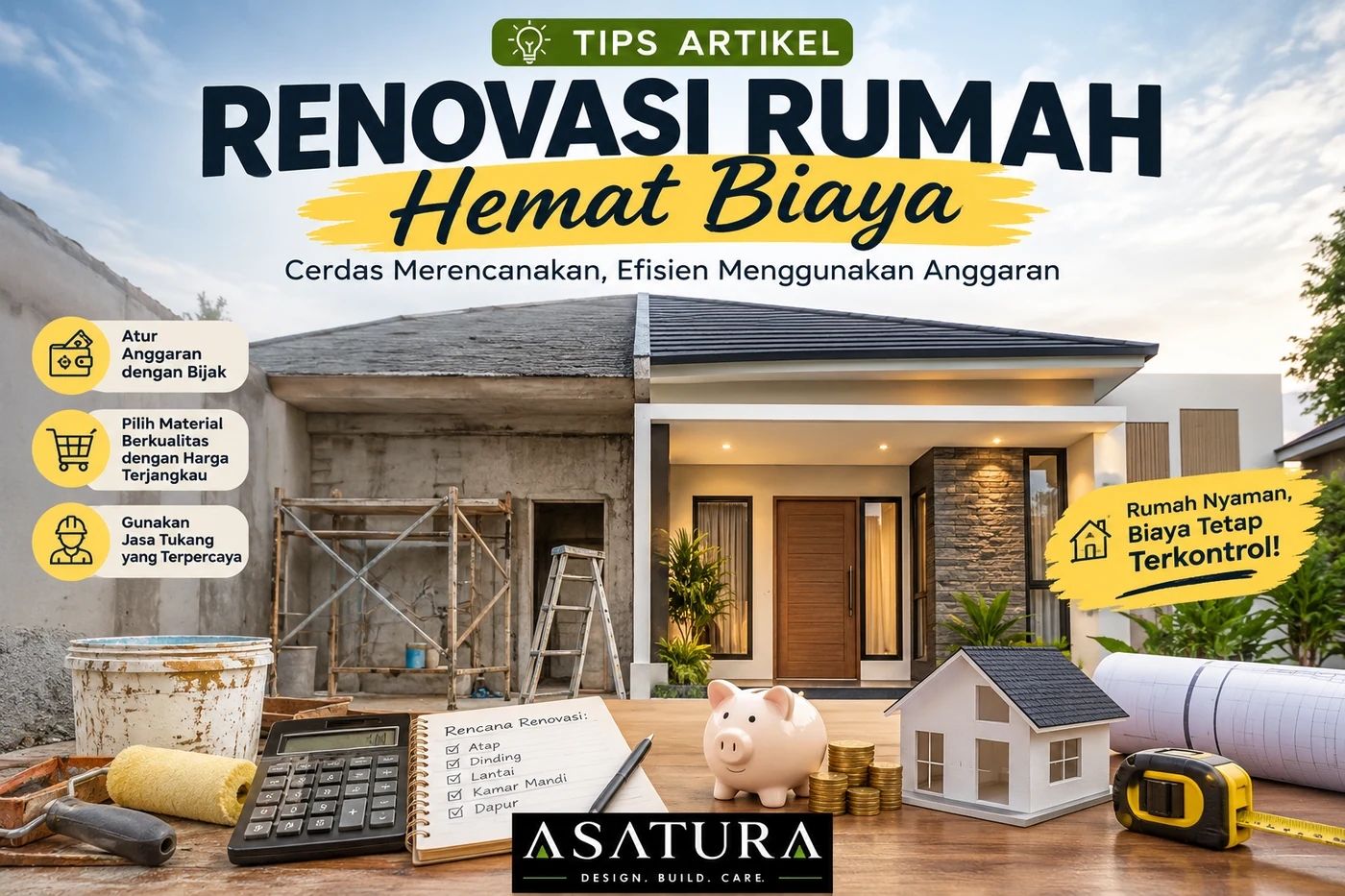 Renovasi rumah hemat biaya — cerdas merencanakan dan efisien menggunakan anggaran bersama ASATURA
