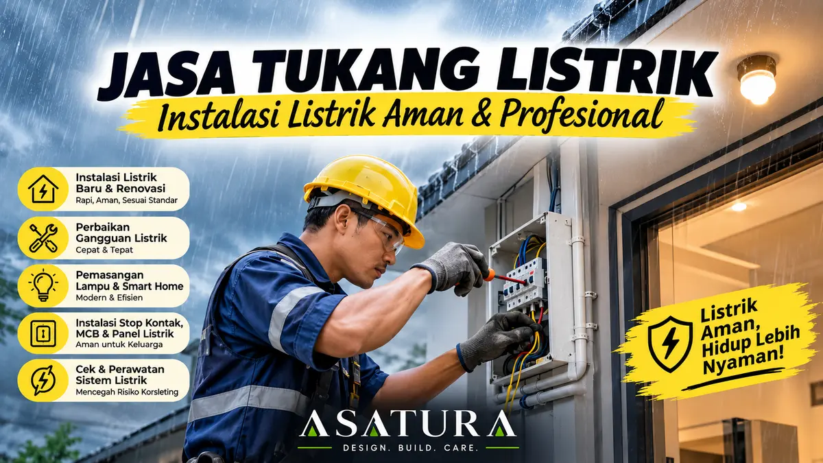 Teknisi ASATURA memeriksa panel listrik di rumah pelanggan di Tangerang