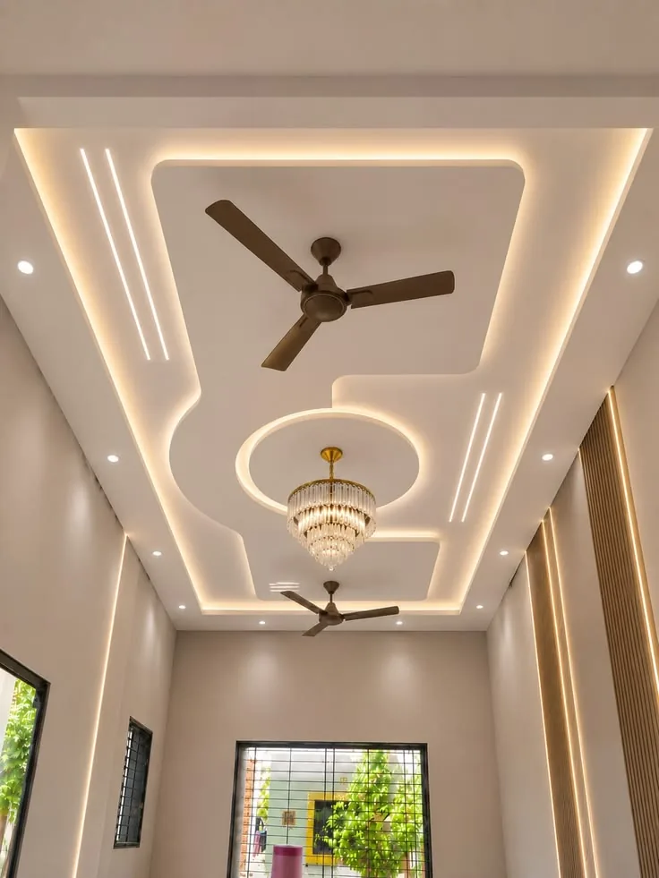 Plafon lorong dengan cove lighting di Tangerang oleh ASATURA